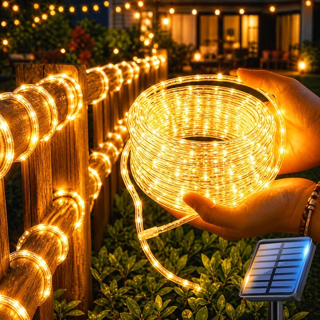 Solar LED String Lights Colorful Party Lights Outdoor Solar Fairy Lights - White - Size 5m