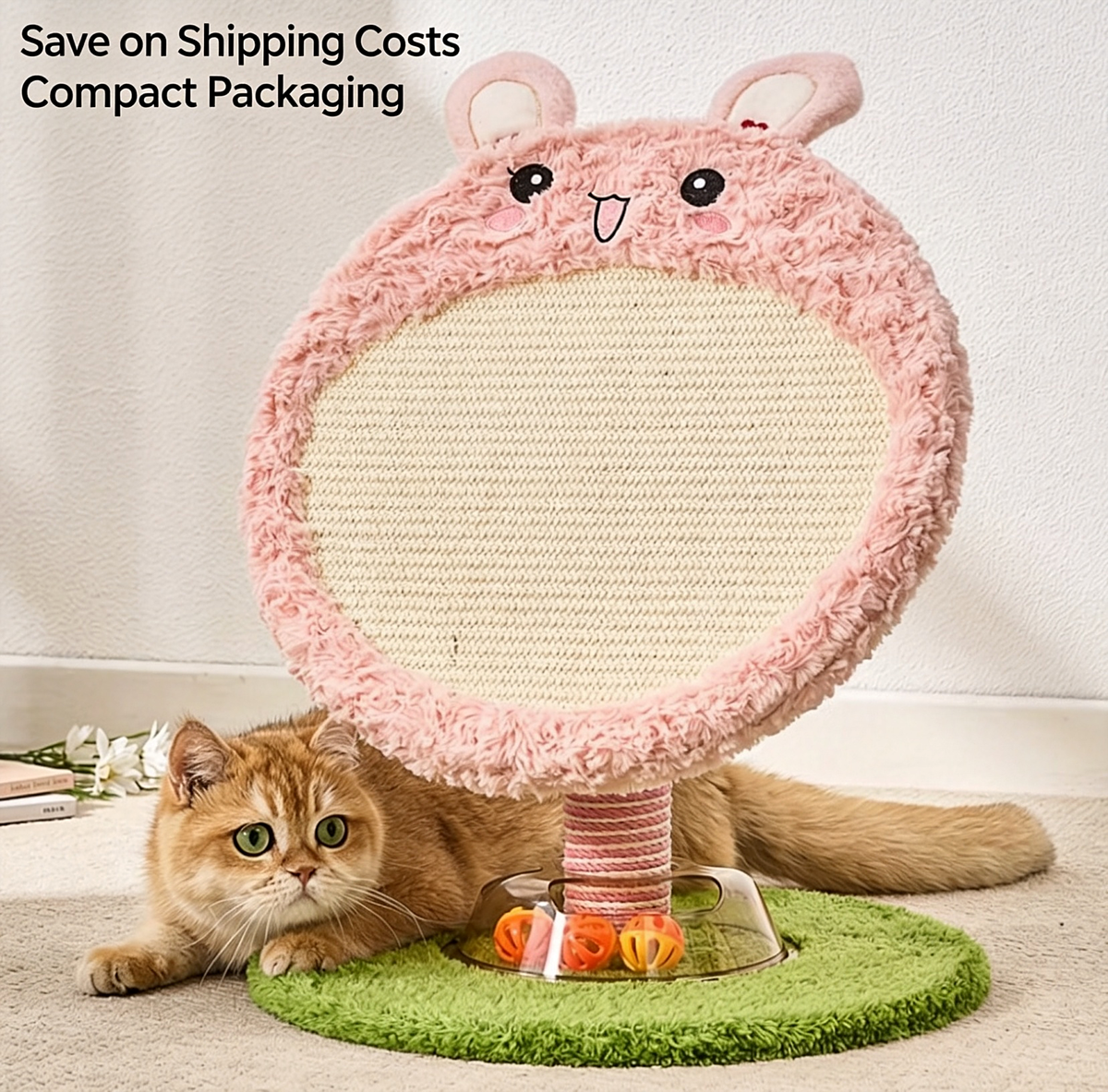 Rabbit Shaped Cat Scratcher Board