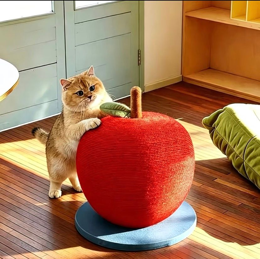 Red Apple Cat Scratching Post