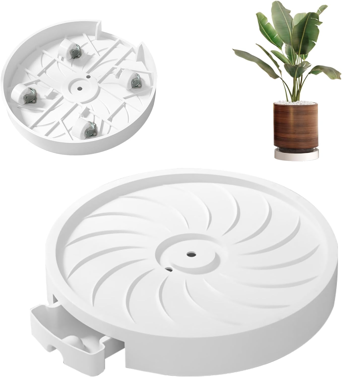 CARLA HOME Rolling Plant Stand with 360° Wheels for Indoor Pots (26 cm)