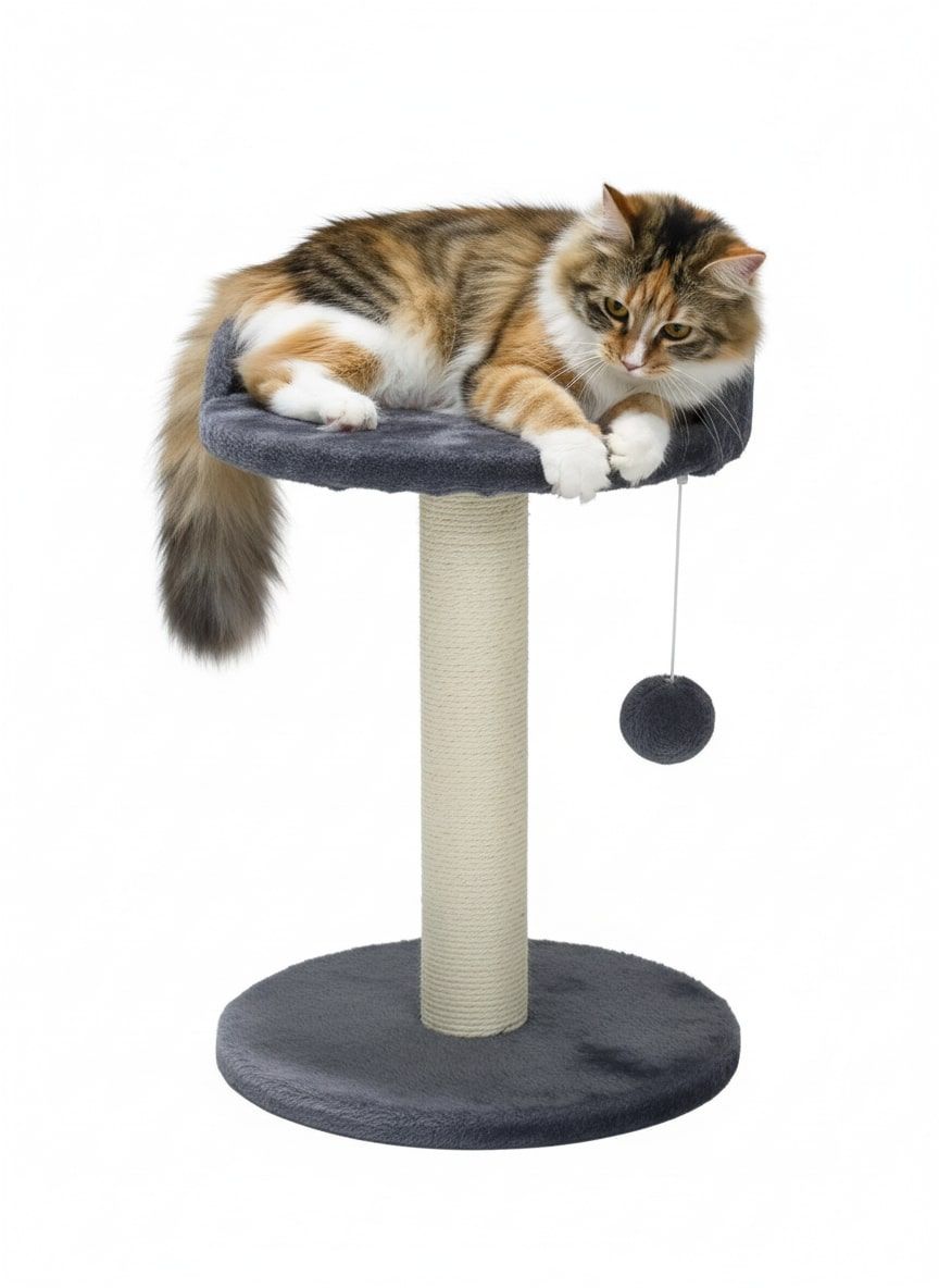 CARLA HOME Cat Tree Tower for Indoor Cats with Plush Perch, Sisal Scratching Post & Hanging Ball Toy for Kittens or Small Breeds
