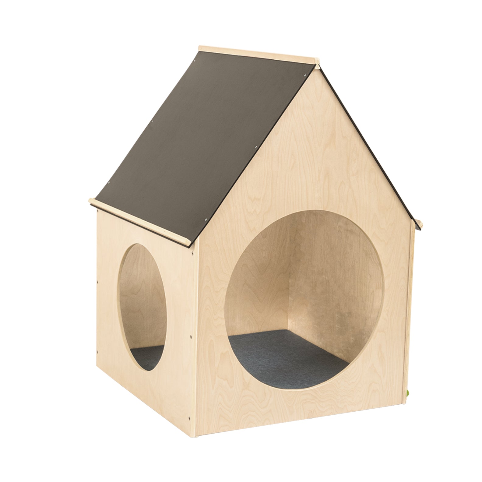 Jooyes Kids Wooden Cubby House Playhouse With Blackboard Roof