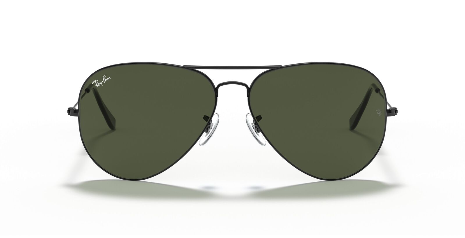 Aviator Large Metal II Sunglasses in Black and Green