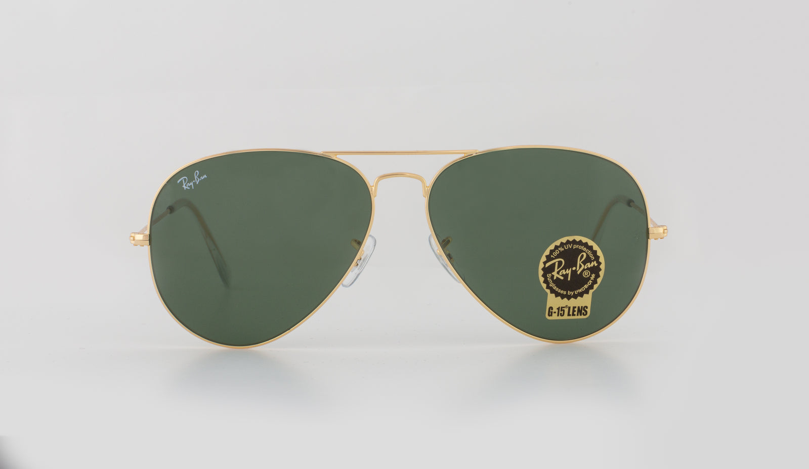 Aviator Large Metal II Sunglasses in Gold and Green