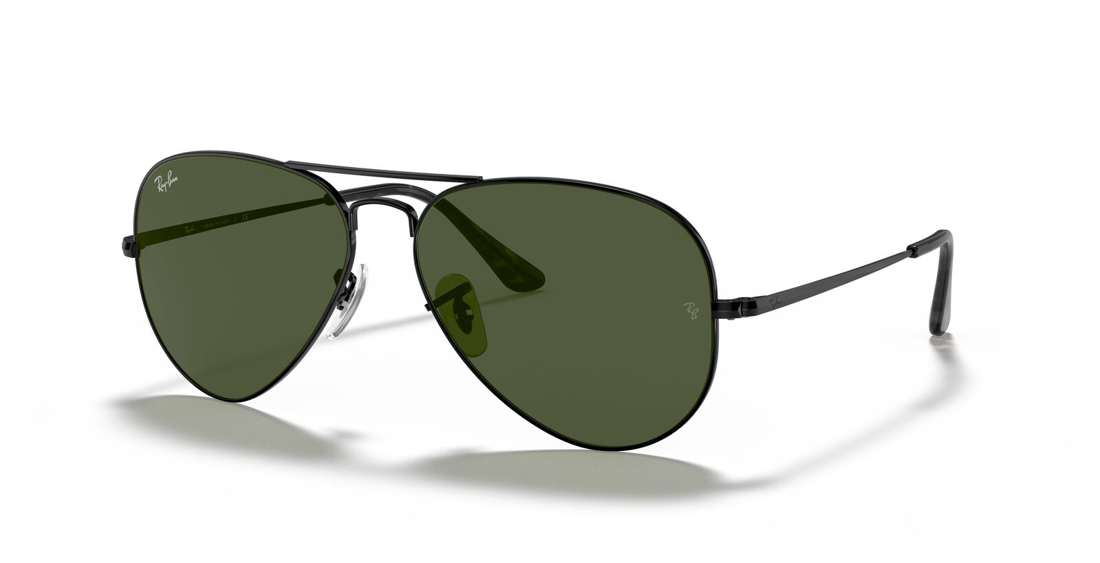 Aviator Metal II in Black and Green Sunglasses