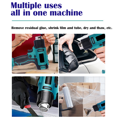 2200W Cordless Heat Gun Hot Air Gun Temperature 300~580οΏ½οΏ½ For Makita 18V Battery