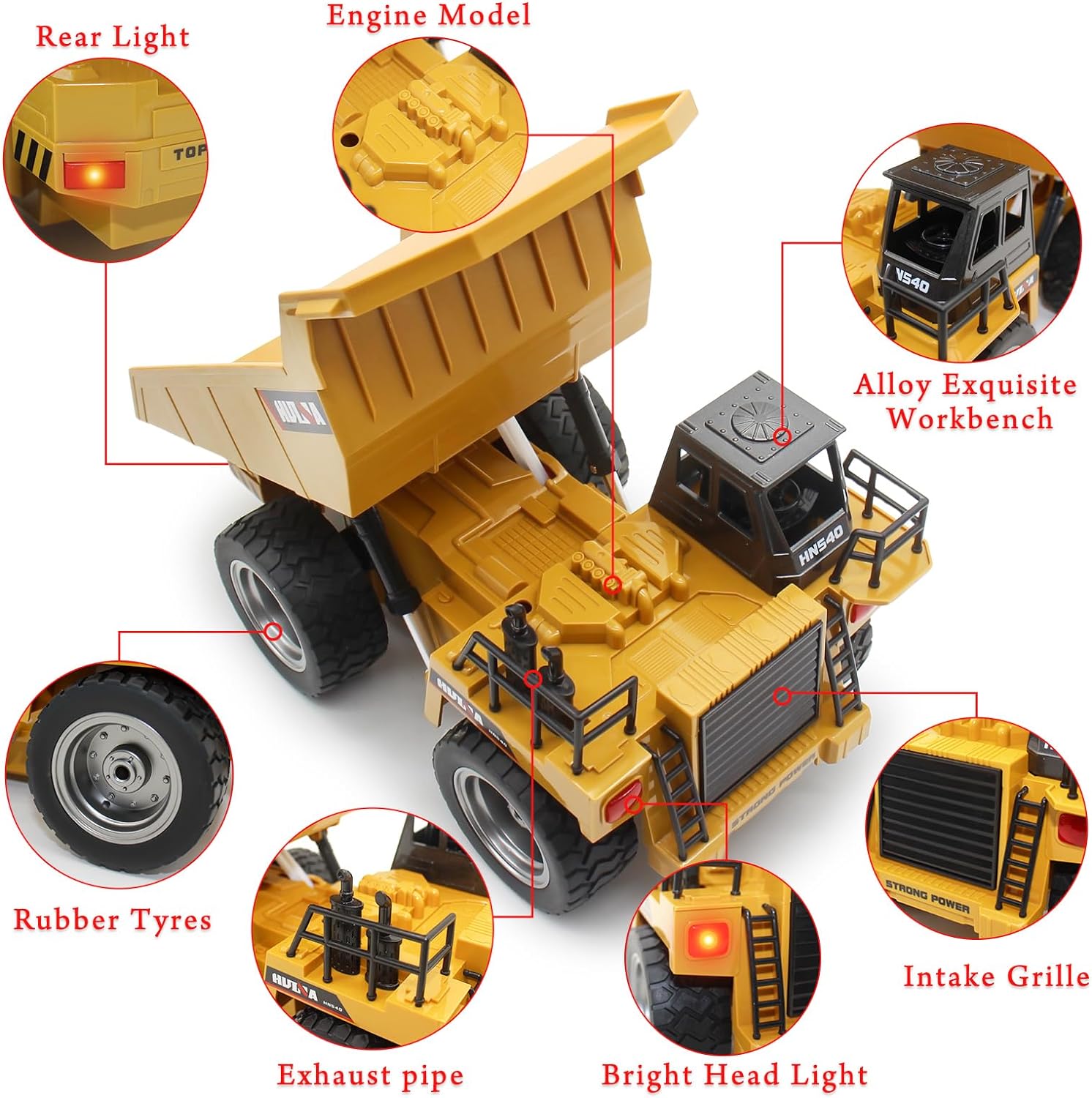Remote Control Construction  RC Truck Vehicle Toys for Kids Gift
