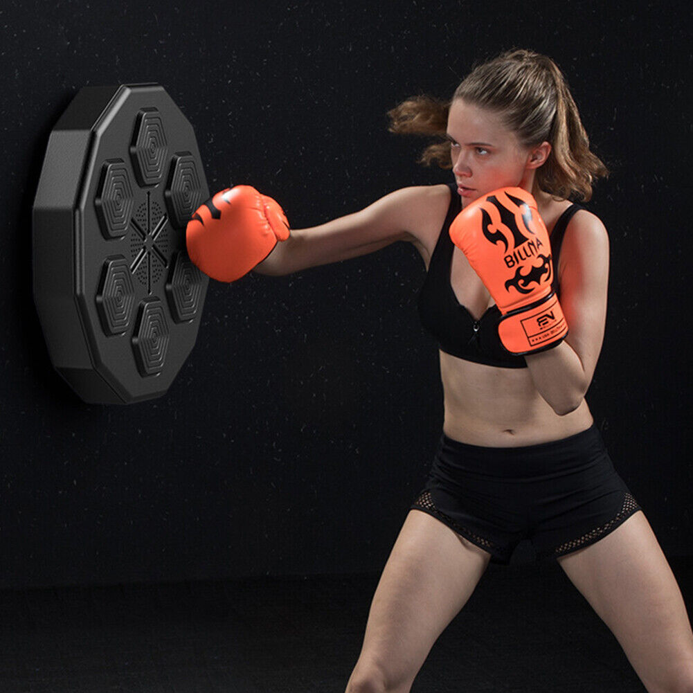 Electronic Music Boxing Wall Target Training Smart Wall Mounted Combat AU with Adult Gloves