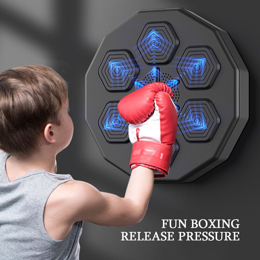 Electronic Music Boxing Wall Target Training Smart Wall Mounted Combat AU With Kids Gloves