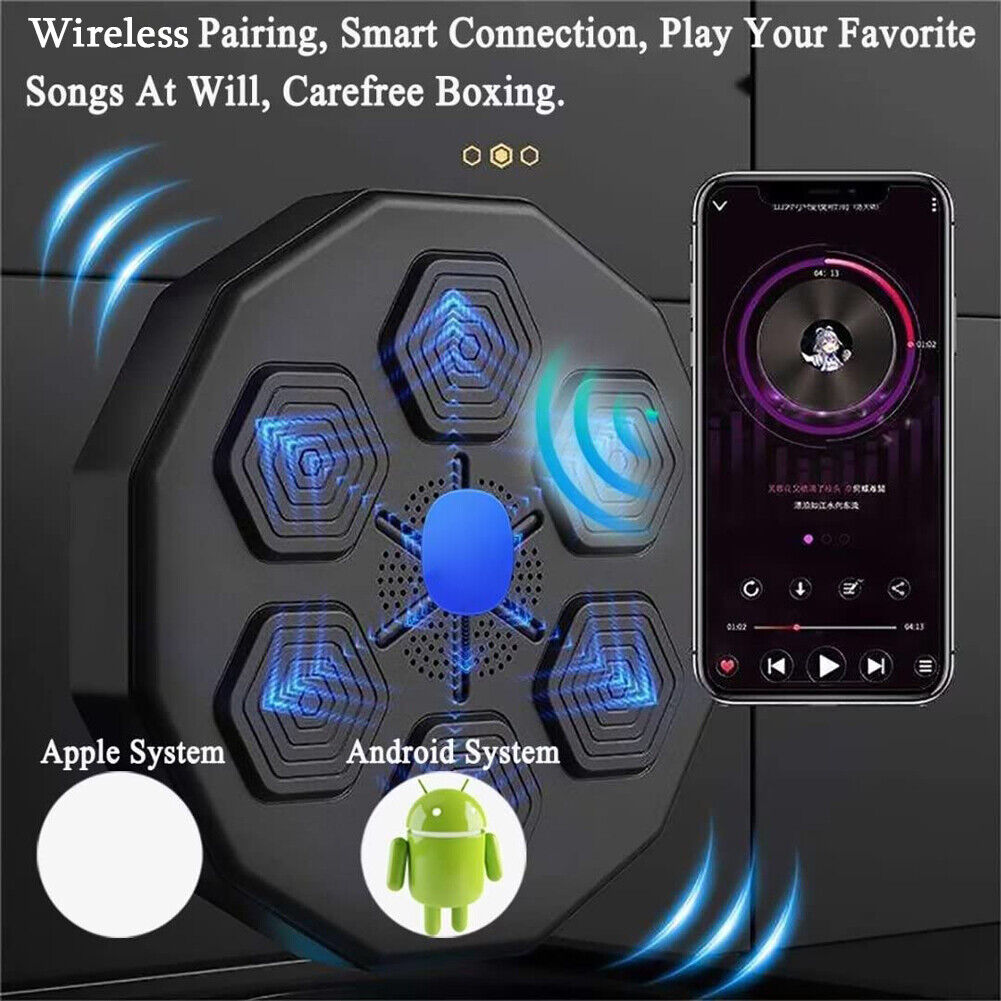 Electronic Music Boxing Wall Target Training Smart Wall Mounted Combat AU With Kids Gloves