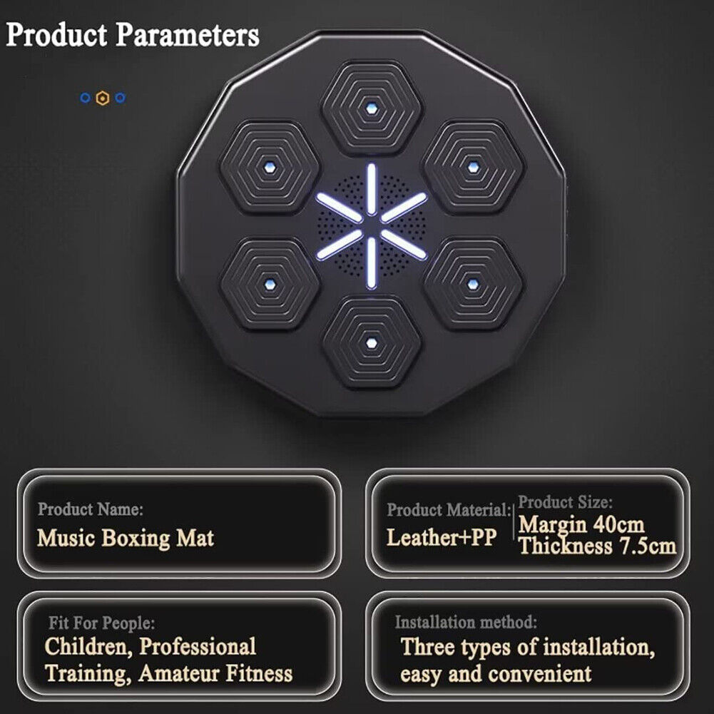 Electronic Music Boxing Wall Target Training Smart Wall Mounted Combat AU With Kids Gloves