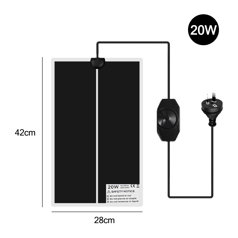 Reptile Heating Pad Pet Heater Heat Mat for Turtle Tortoise Snakes Lizard Gecko