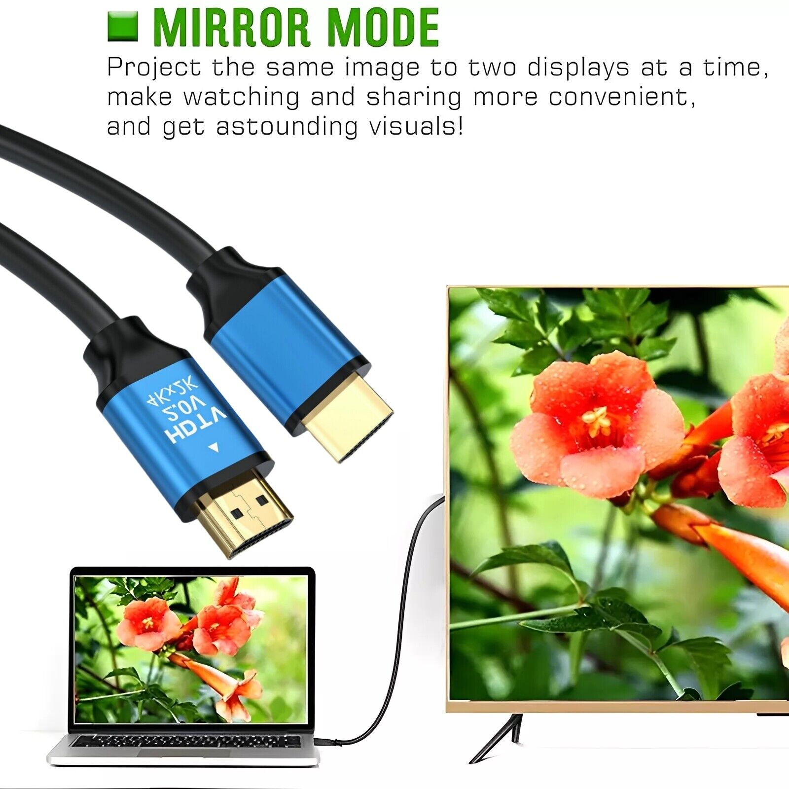 4K Premium HDMI Cable V2.0 Ultra HD 3D High Speed Ethernet 2 m