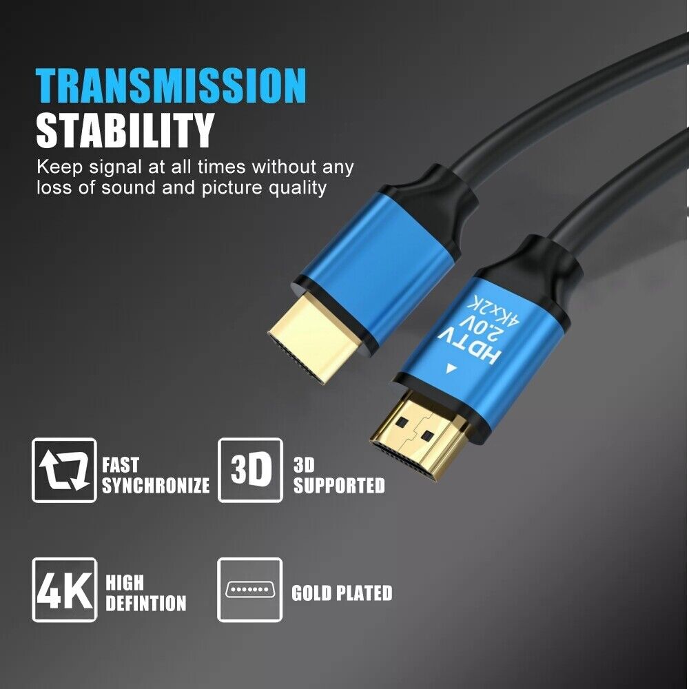 4K Premium HDMI Cable V2.0 Ultra HD 3D High Speed Ethernet 1.5m