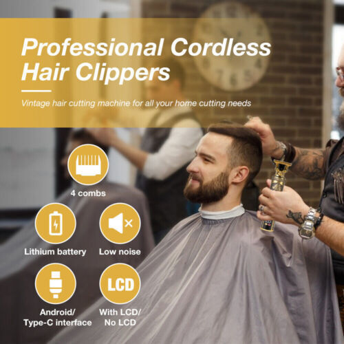 Professional Mens Hair Clippers Shaver Trimmers Machine Cordless Beard Electric