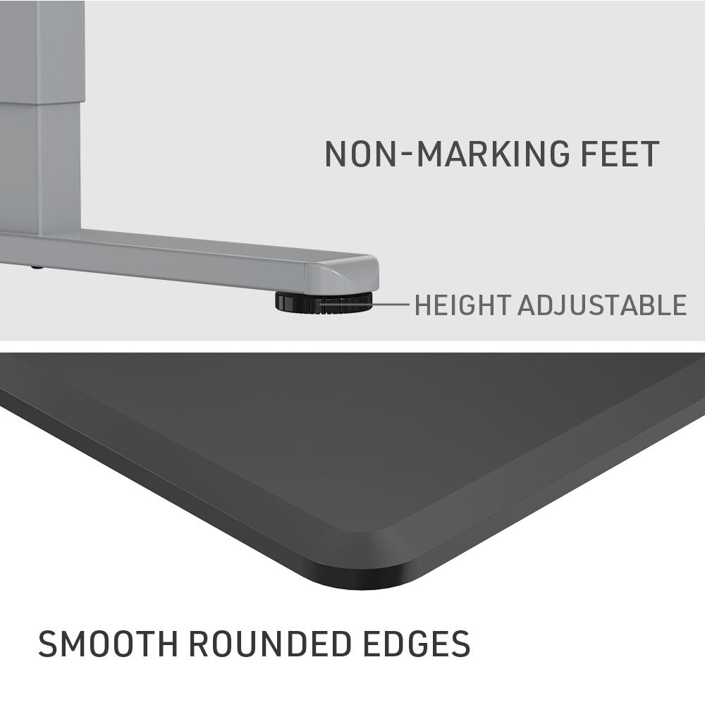 FORTIA Sit To Stand Up Standing Desk, 150x68cm, 72-118cm Electric Height Adjustable, 50kg Rated, Black/Silver Frame