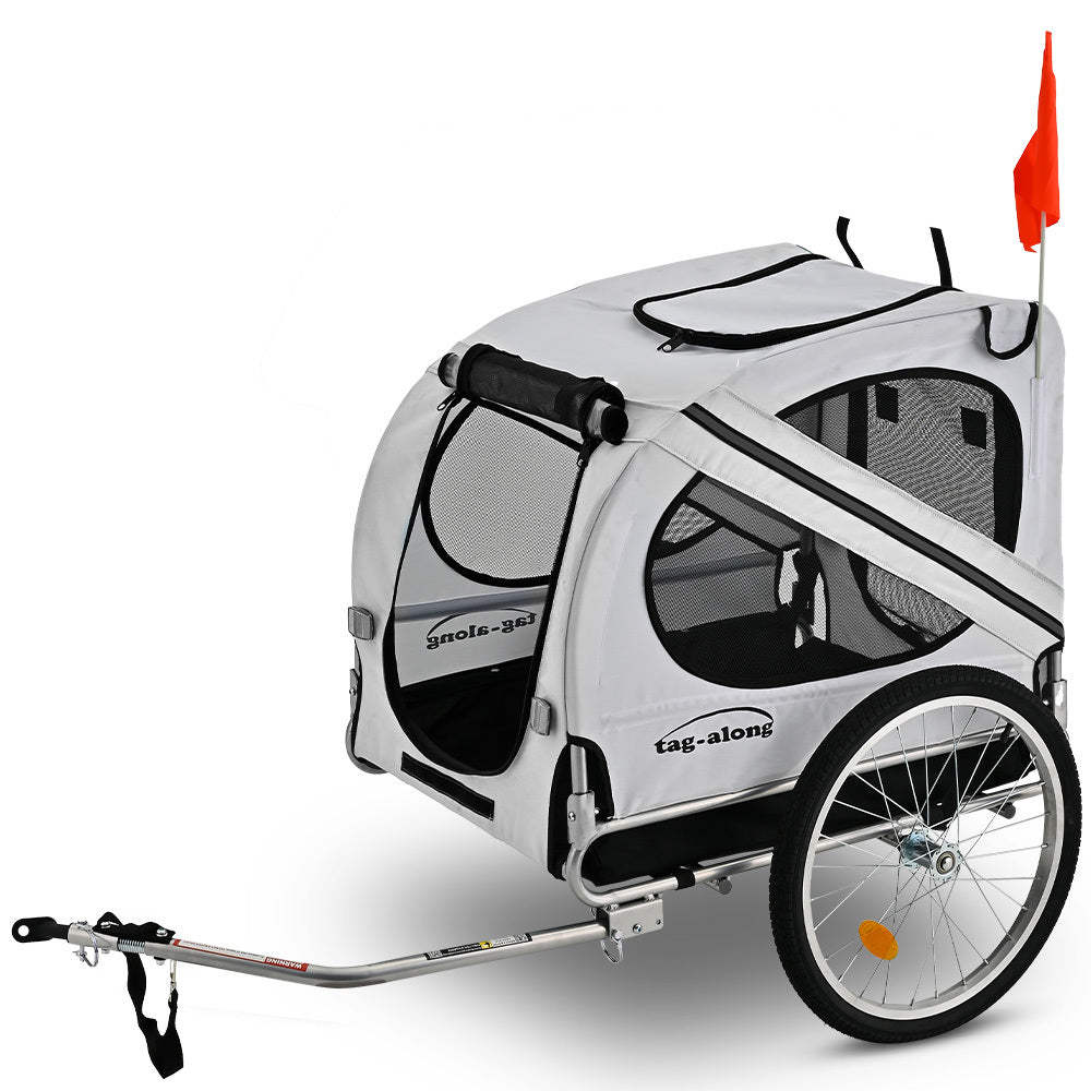 TAG-ALONG Pet & Cargo Bike Trailer, Bicycle Pet & Cargo Trailer, Cargo Carrier, Grey
