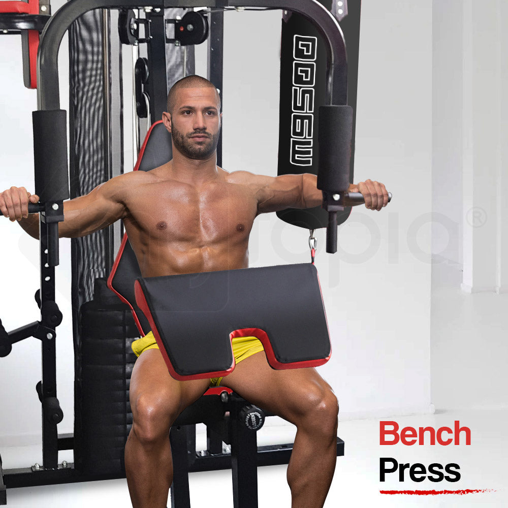 PROFLEX Home Gym Exercise Machine Fitness Equipment Weight Bench Press Set 148lbs