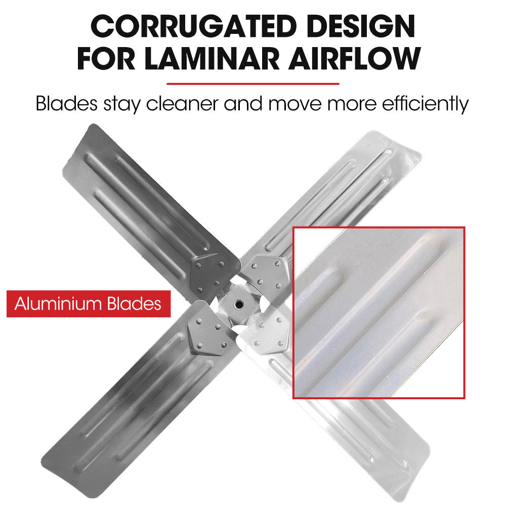BAUMR-AG 42" 1067mm 660W Industrial Mobile Floor Drum Fan, Belt Drive, Tilting, Large, Commercial, Heavy-duty Frame, EESS Certified