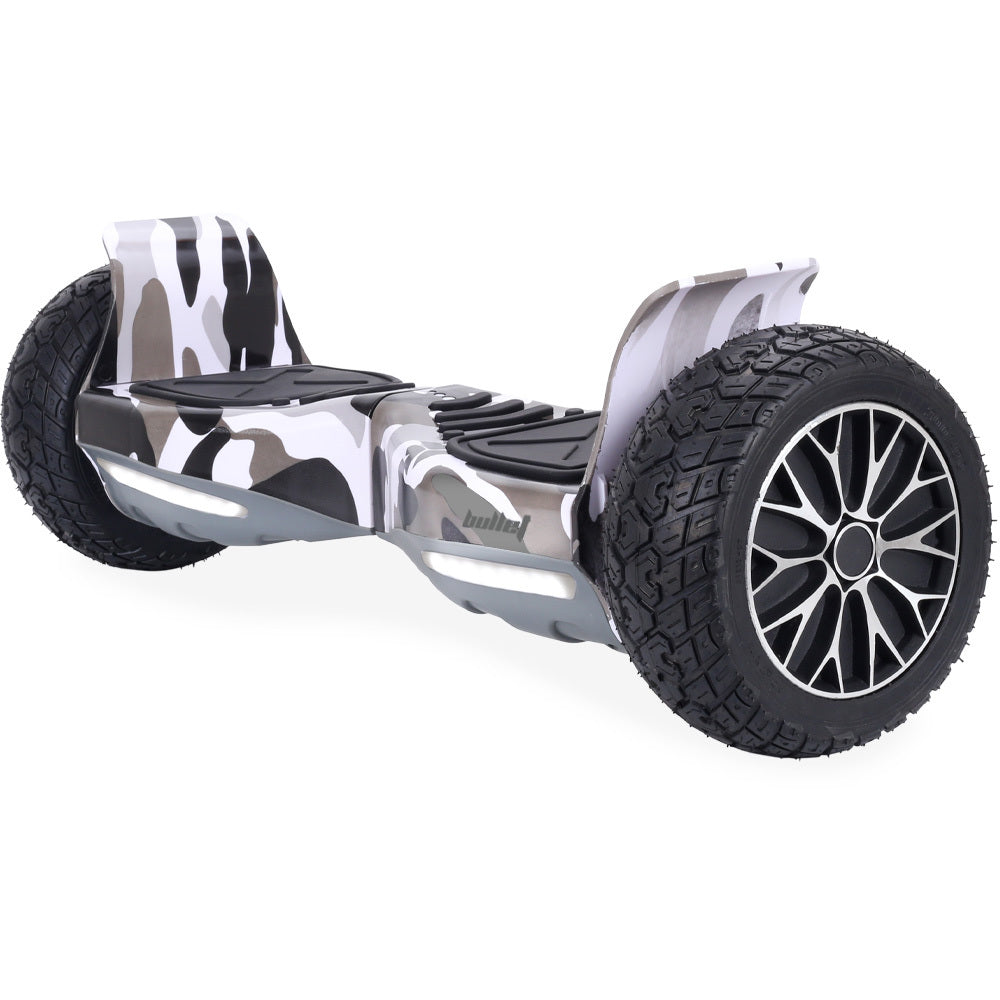 BULLET SX-4000 Hoverboard Scooter, 8.5" Wheels, 700W Brushless, Superior Self Balancing System, UL Certified, LED Lights, Carry Bag, Camo