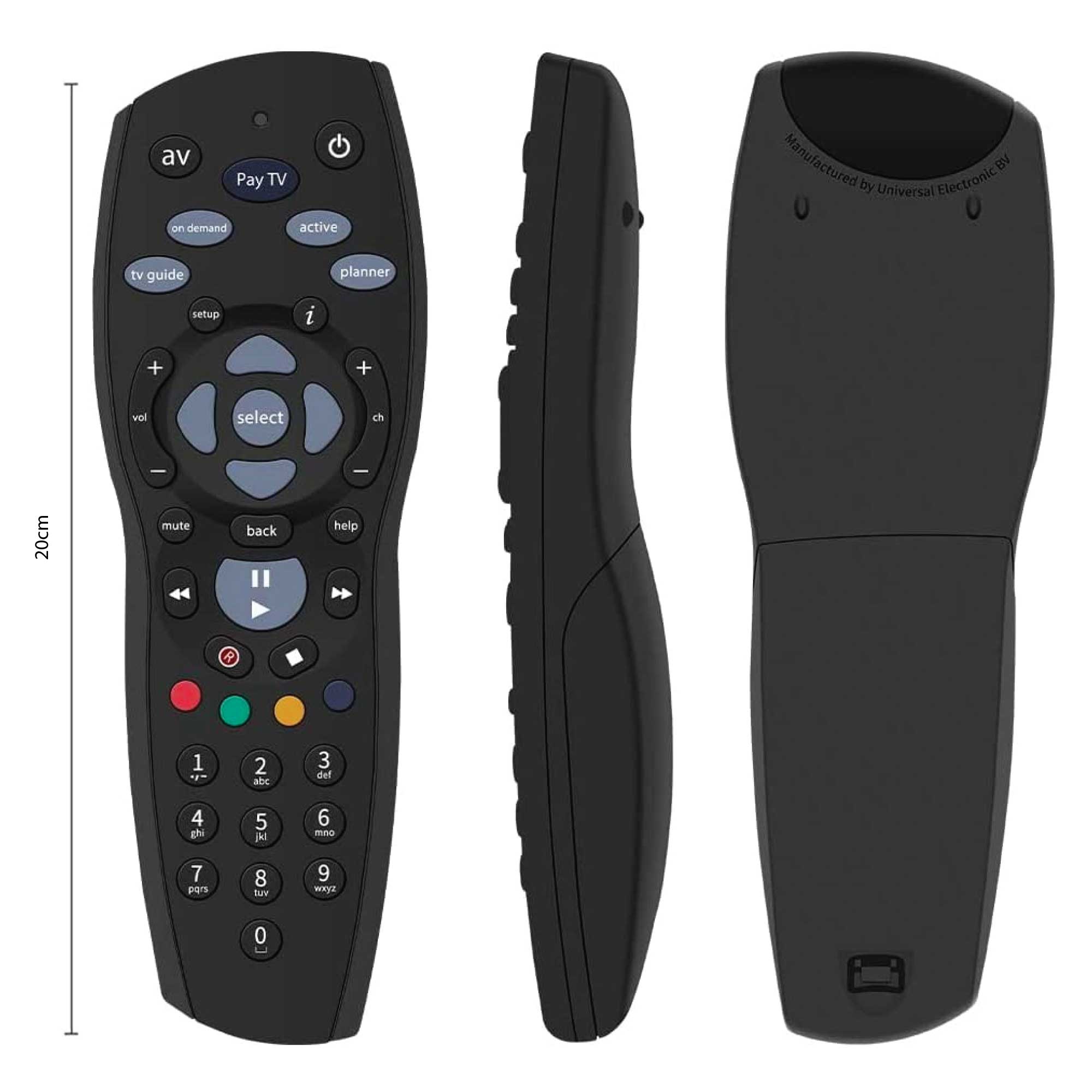 2x Tooleroo PayTV Remote Control Compatible with Foxtel MYSTAR SKY NZ - Black