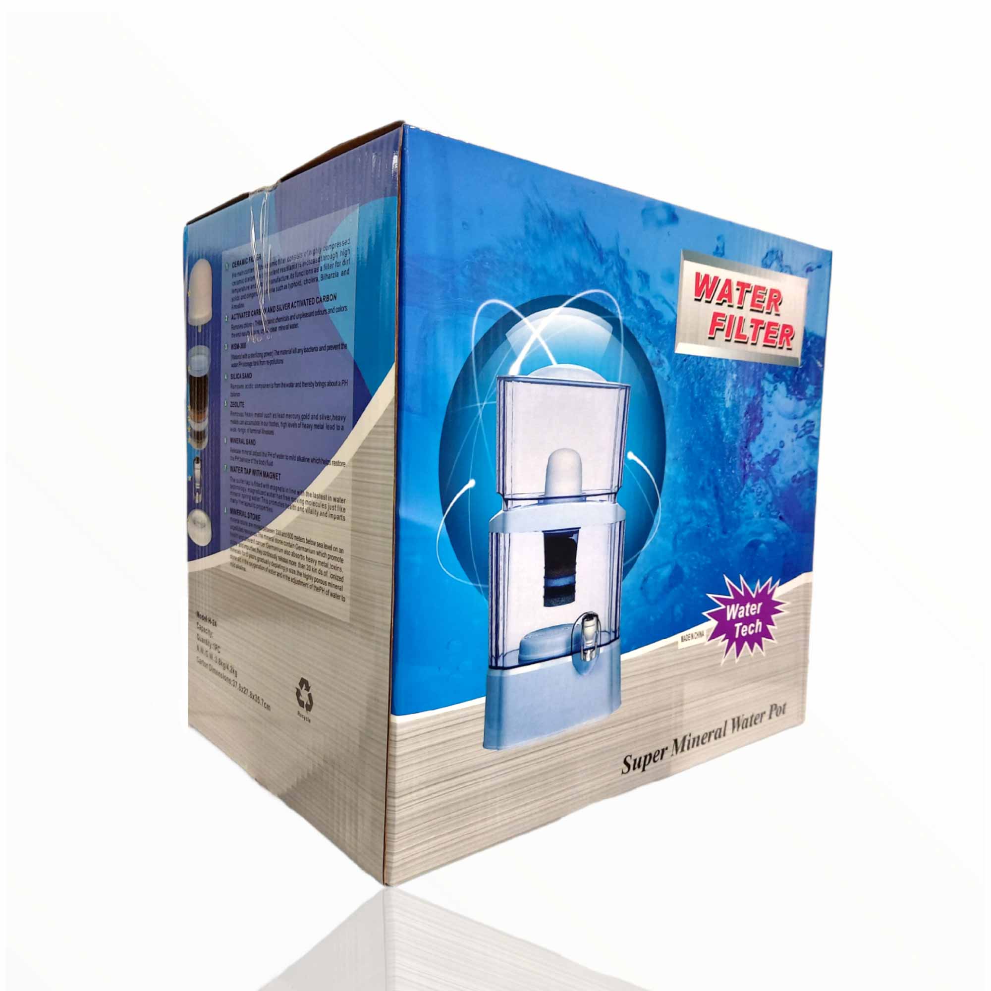 24L Benchtop 8 Stage Water Filter - Alkaline & Mineral Ceramic Carbon Purifier