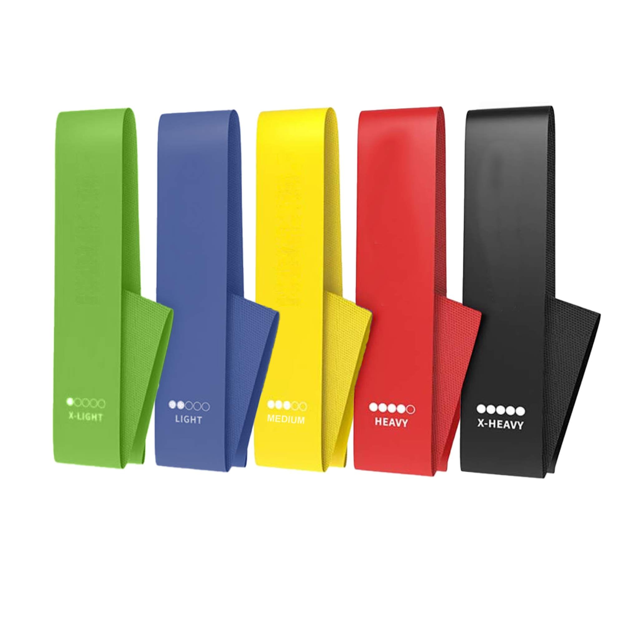 Social Hike Resistance Bands 5-Pack β Anti-Slip Latex Workout Loops 2.3β18.1kg