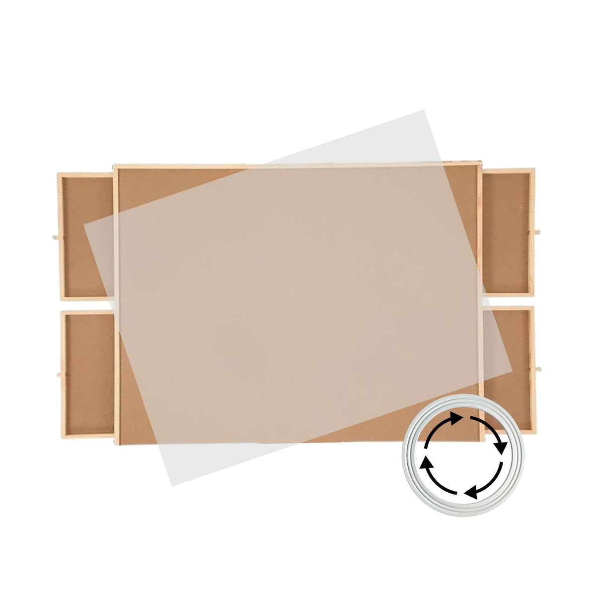 Social Hike Puzzle Board 1500 pcs - Rotating Tabletop with 4 Drawers and Cover