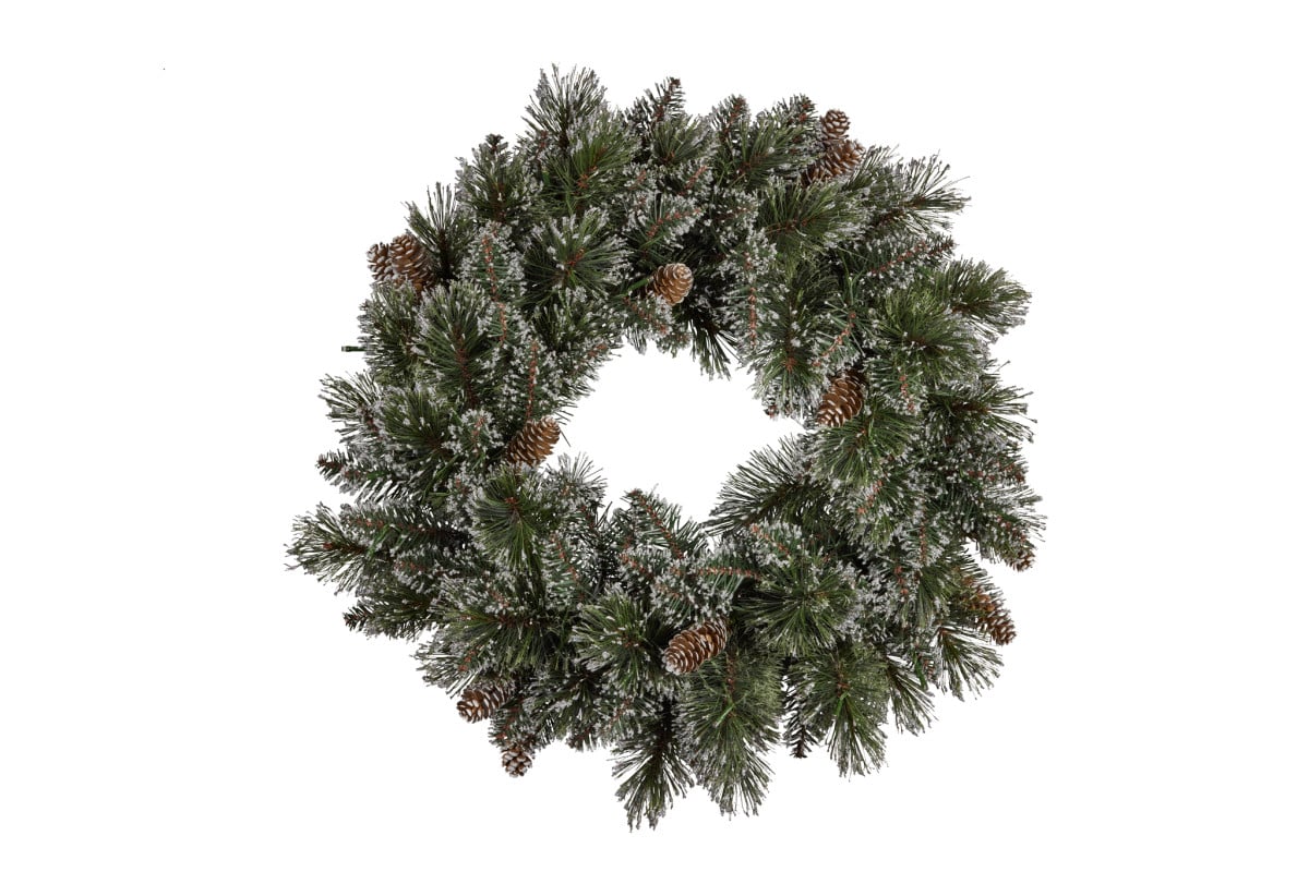 Christabelle Christmas Wreath With Lights- 61cm Cashmere