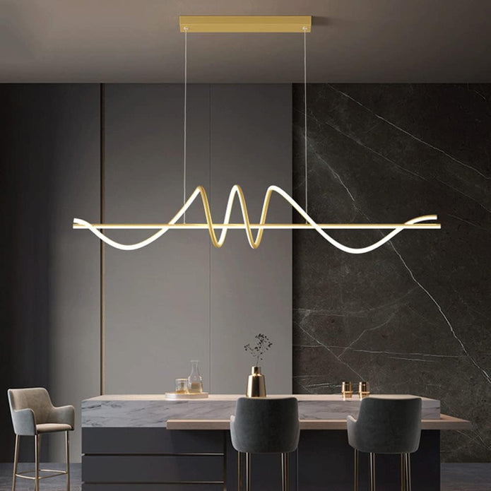 BAMDECOR A202 Modern LED Linear Pendant Lights with Dimmable LED 160cm