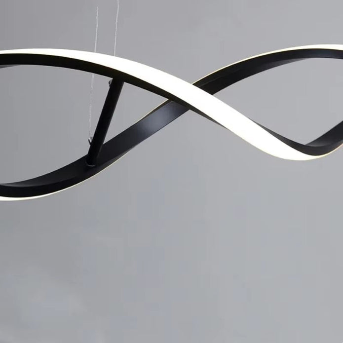 BAMDECOR A24122 Modern Minimalist Black Pendant Light Adjustable LED Chandelier for Dining Room and Bar