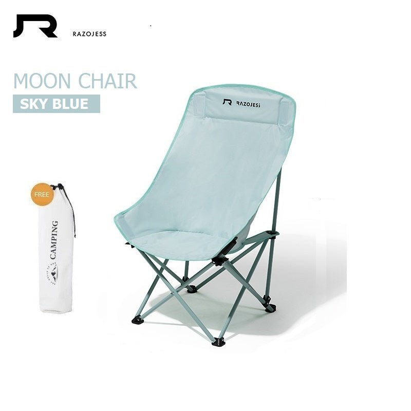 RAZOJESS Enlarged Moon Chair for Outdoor Camping Fishing Picnic Green