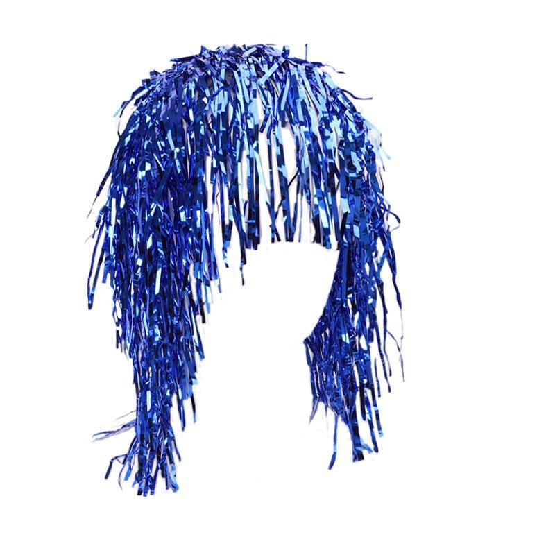 Party tinsel wig-assorted colour - Hot Pink
