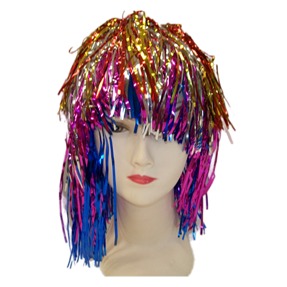Party tinsel wig-assorted colour - Purple