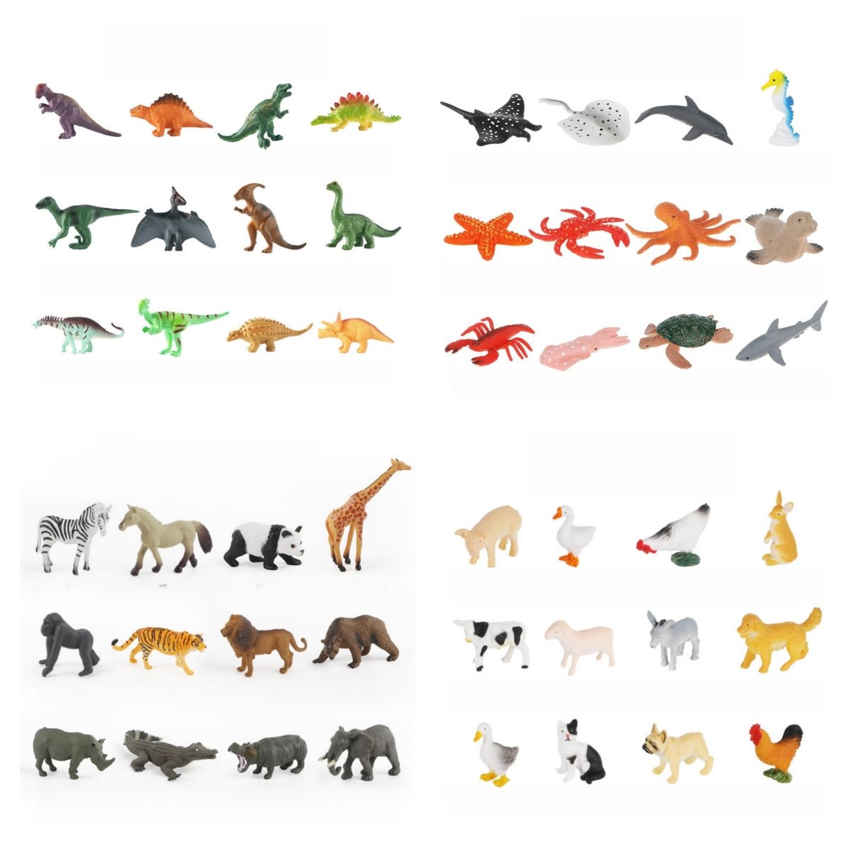 12 PCs of Mini simulated Animals Assorted Action Figures Toys - Farm animals: 12 PCs
