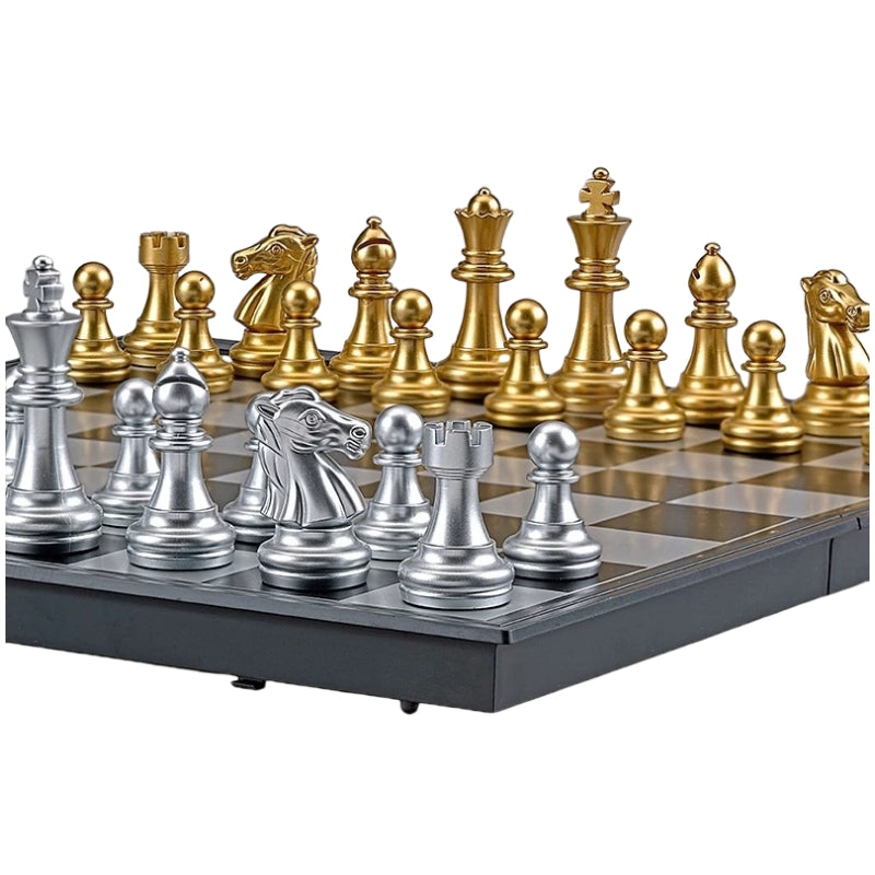 Chess game set with magnet box - Gold and Silver