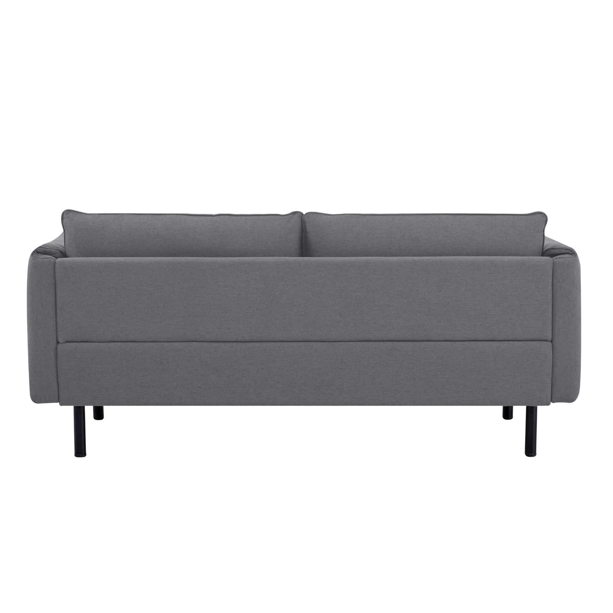 Channel 3 Seater Fabric Sofa Lounge Couch Dark Grey