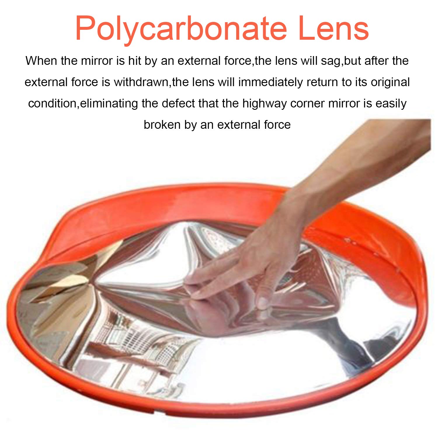 60cm OutdoorTraffic Blind Spots Curved Convex Mirror Wide Angle Driveway Warehouse Security