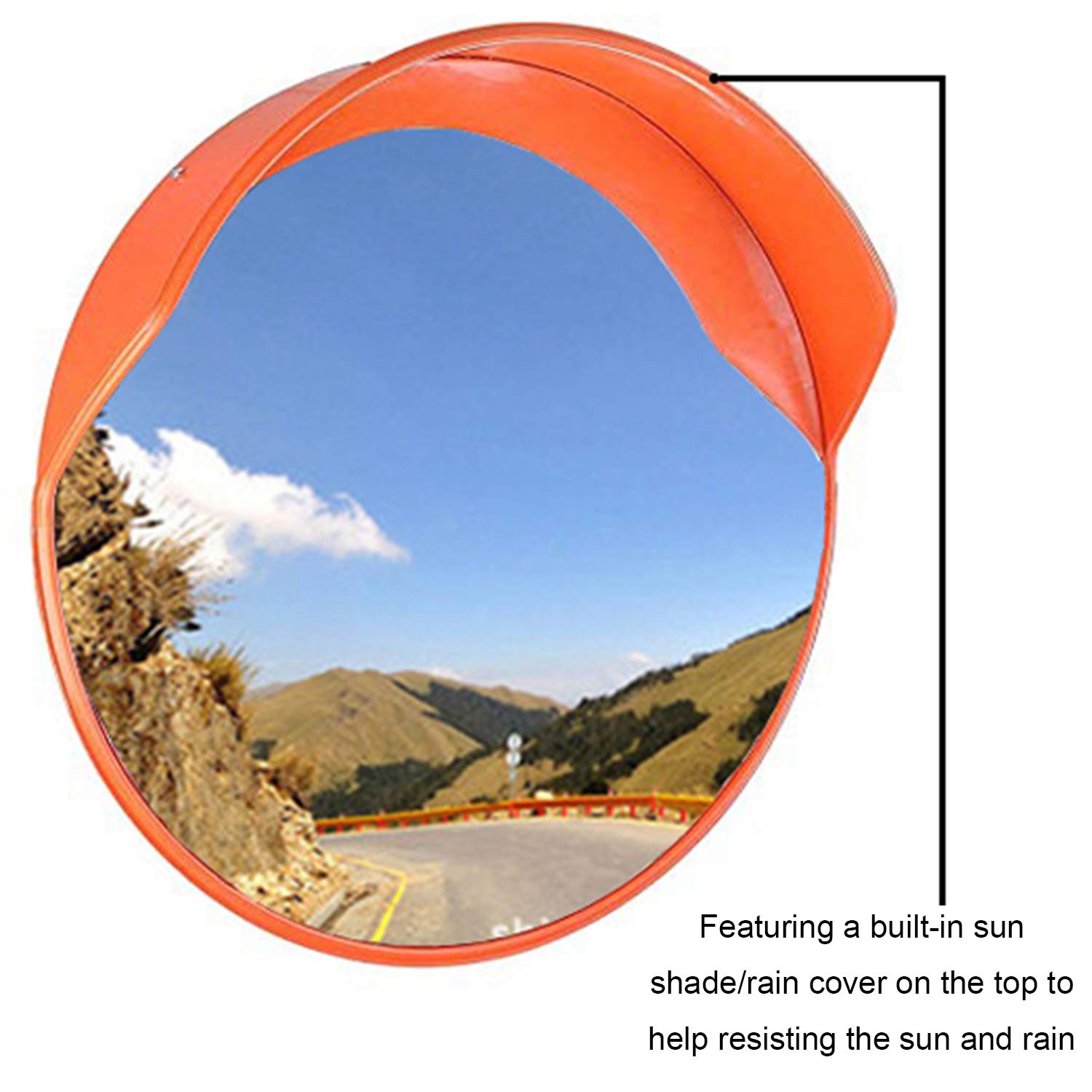 60cm OutdoorTraffic Blind Spots Curved Convex Mirror Wide Angle Driveway Warehouse Security