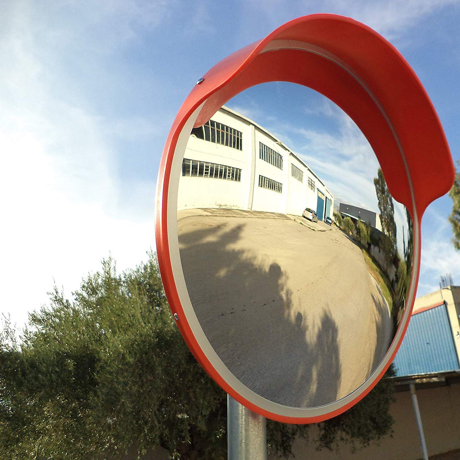 60cm OutdoorTraffic Blind Spots Curved Convex Mirror Wide Angle Driveway Warehouse Security