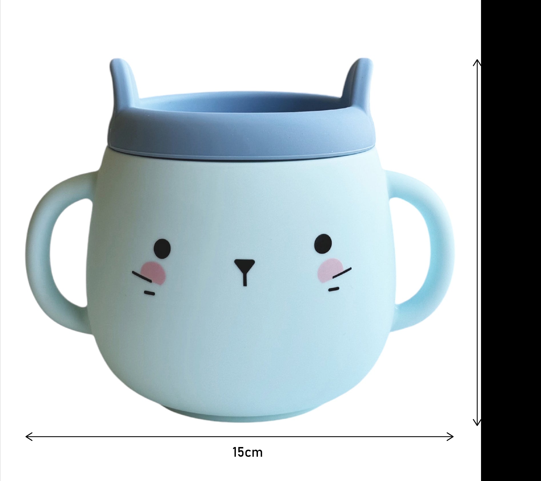 Whisker Wonderland Innovative Hydroponic Cat Grass Growing Mug - Blue | Soil-Free, Digestion & Hairball Aid, Eco-Friendly Silicone, Reusable
