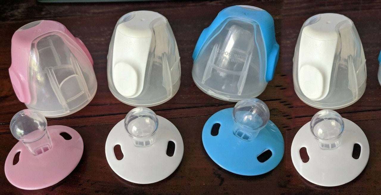 25 x 4 Pack (100 Pieces) -Wholesale Resell Retail Happy Baby Steam n Go Cherry Silicone Soother