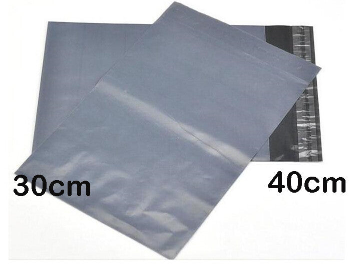 50 Pack - 400x300 mm GREY PLASTIC MAILING SATCHEL COURIER BAG POLY POSTAGE SHIPPING POST SELF SEAL