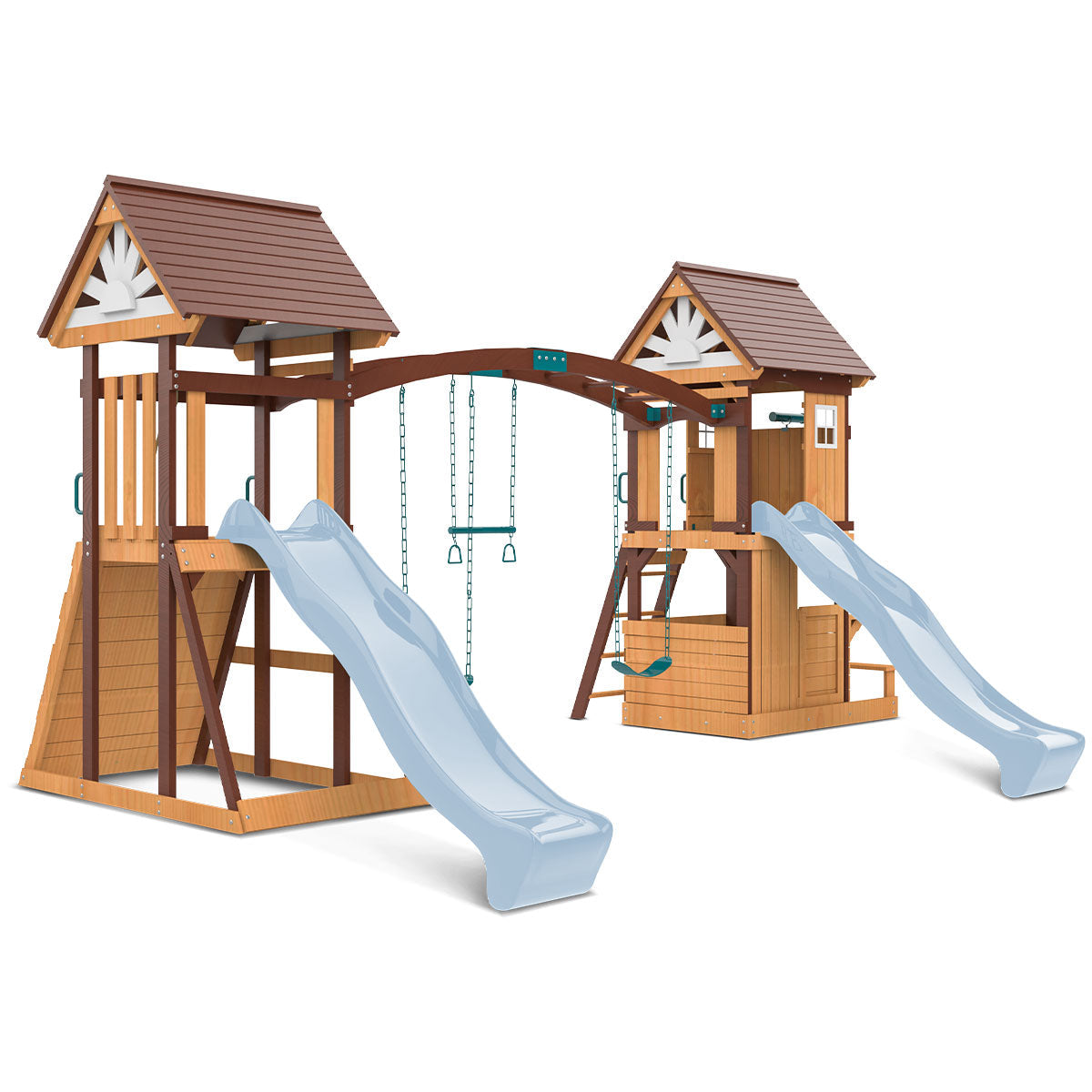 Lifespan Kids Armadale Swing Set & Play Centre with Two 2.2m Slide (Pastel Blue)