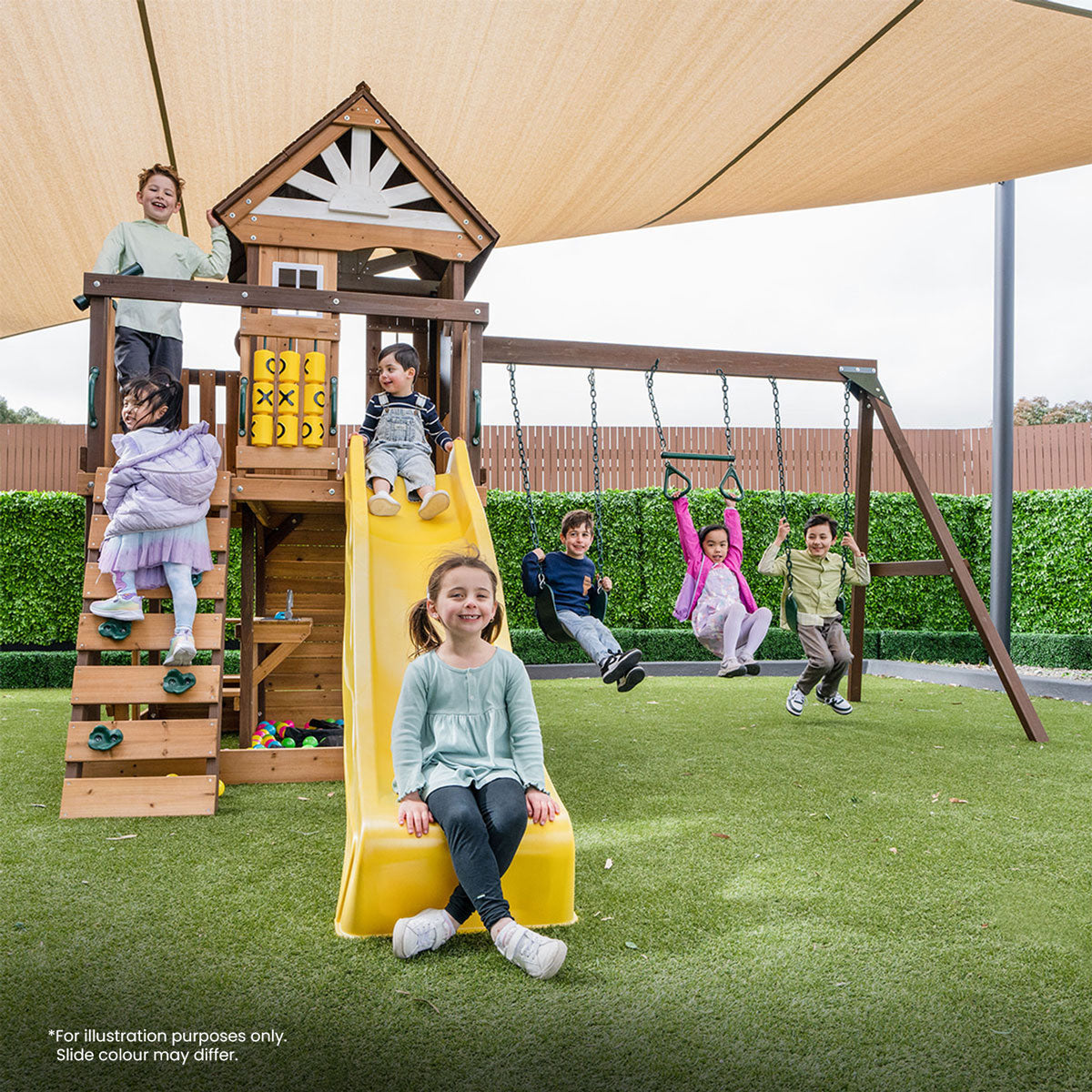 Lifespan Kids Coventry Swing Set & Play Centre with 2.2m Slide (Pastel Pink)