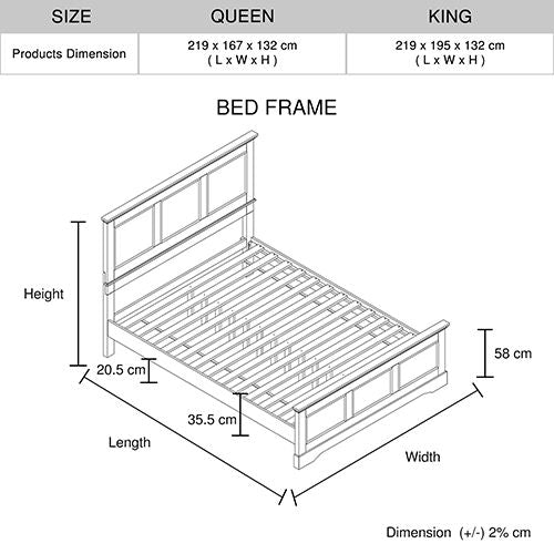 4 Pcs Bedroom Suite Solid MDF King White