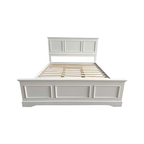 4 Pcs Bedroom Suite Solid MDF Queen White