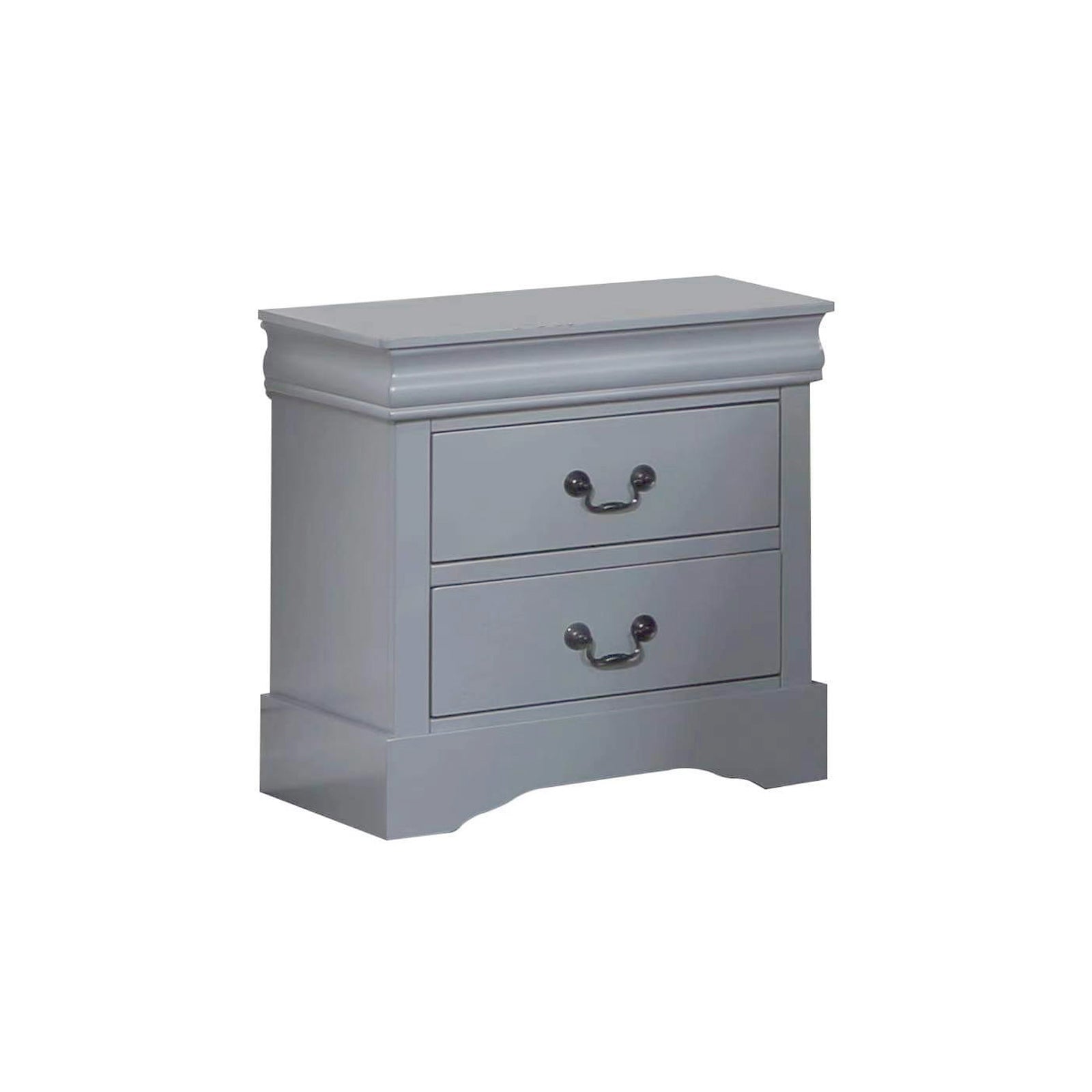 5 Pieces Bedroom Suite in Solid Wood & MDF King Size Grey Colour Bed, Bedside Table, Dresser & Tallboy