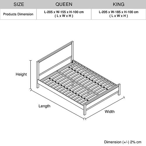 Queen Bedroom Suite – 4 Piece Set with Tallboy in Oak Finish