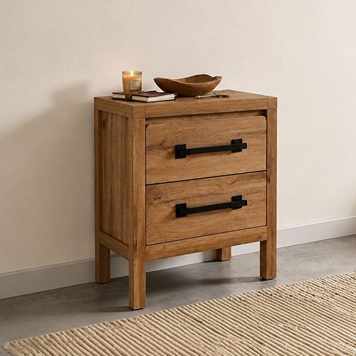 King Bedroom Suite – 5 Piece Set with Dresser & Tallboy in Oak Finish